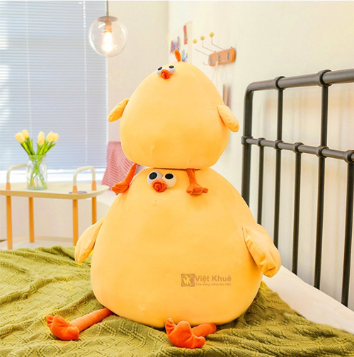 gối tựa lưng hình con gà