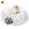 Donut-Shaped Cat Bed with Play Hideout