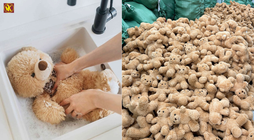 Cleaning big plush toys requires a specific procedure 